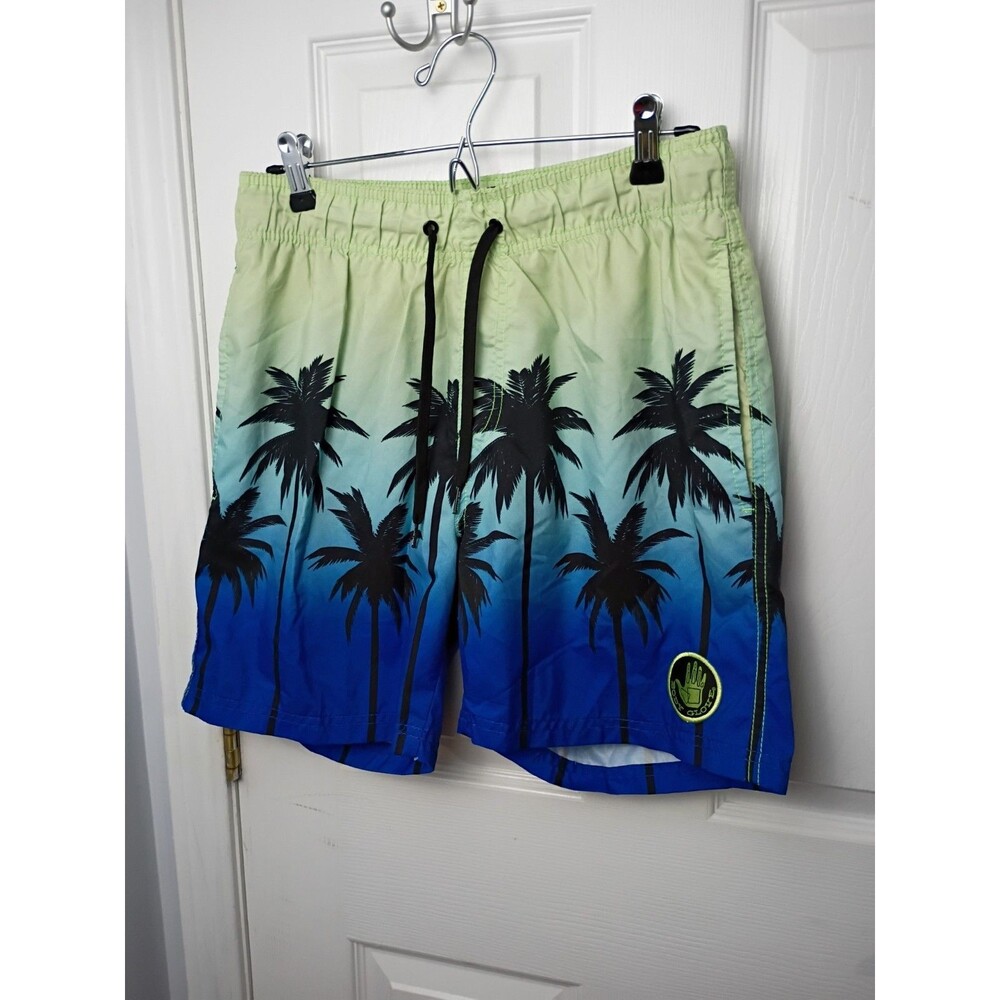 Body Glove Men's Hawaiian Tree Swim Trunks M Lined Adjustable Waist Logo